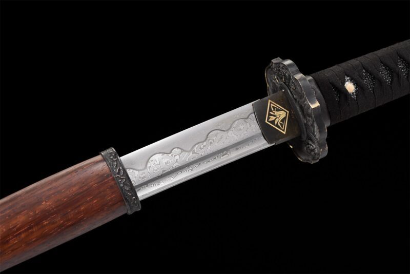 Damaskus Katana Schwert Mit Echtem Hamon