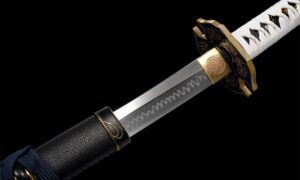 Schwarz-weißes Katana Schwert